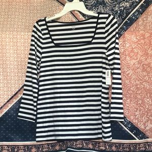 NWT Old Navy Square Neck Striped Top